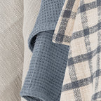 Bloomingville Impruneta Küchenhandtuch, Blue, Baumwolle OEKO-TEX®, blau-kariert