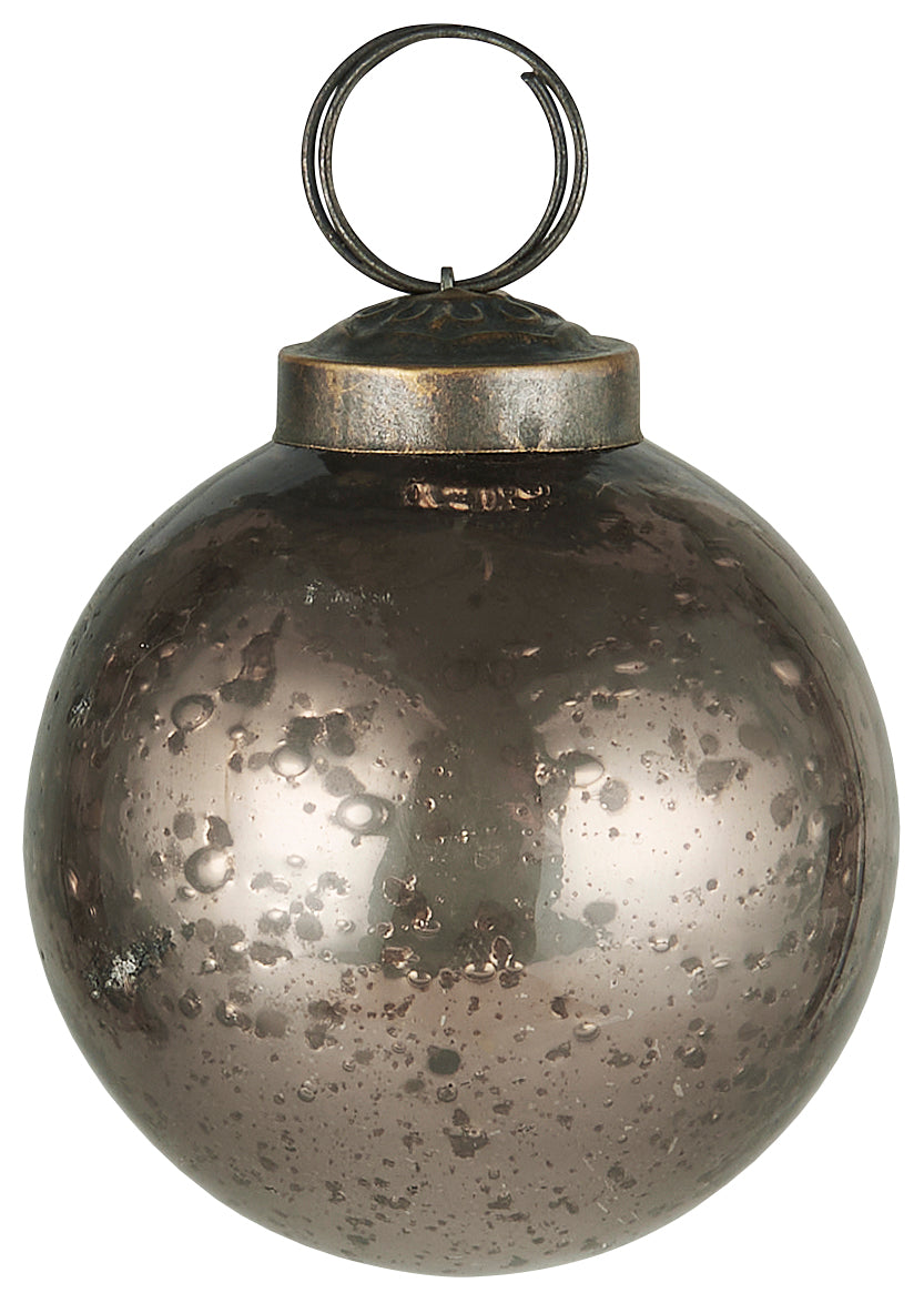 Weihnachtskugel pebbled Glas soil Bauernsilber