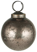 Weihnachtskugel pebbled Glas soil Bauernsilber
