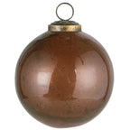 Ib Laursen Weihnachtskugel pebbled Glas mocca groß