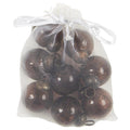 Ib Laursen Tüte mit 8 gleichen Weihnachtskugeln mini - Farbe mocca