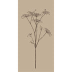 Ib Laursen Papierservietten „Beige mit brauner Doldenblume“, 16 Stück (40 × 40 cm)