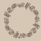 Ib Laursen Papierservietten „Kranz aus Doldenblüten“, Weiß/Beige (40 × 40 cm), 50 Stück
