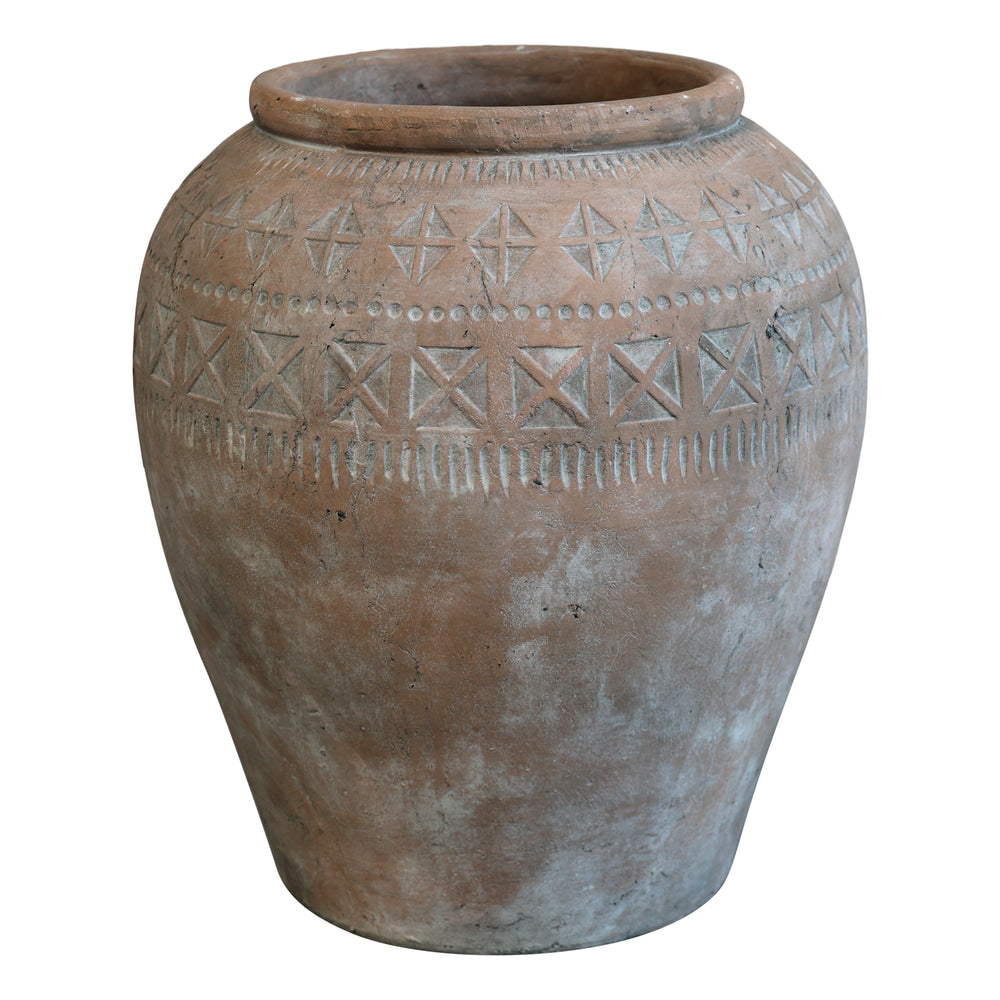 
                      
                        Chic Antique große Terracotta-Vase/Topf mit Muster
                      
                    