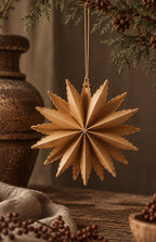 Stern zum hängen 3 versch. Farben (weiß, gold, beige) 10,5cm