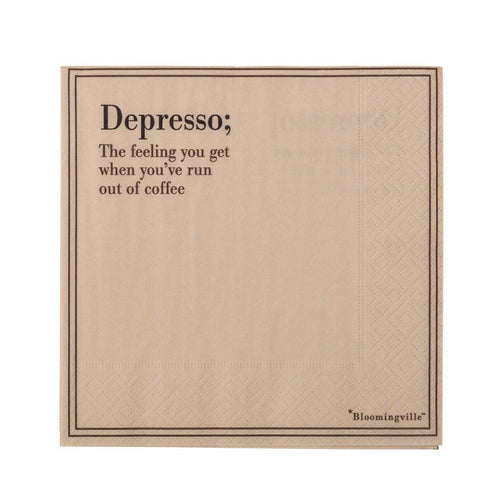 Bloomingville Depresso Servietten, 33 cm x 33 cm (20 Stück)