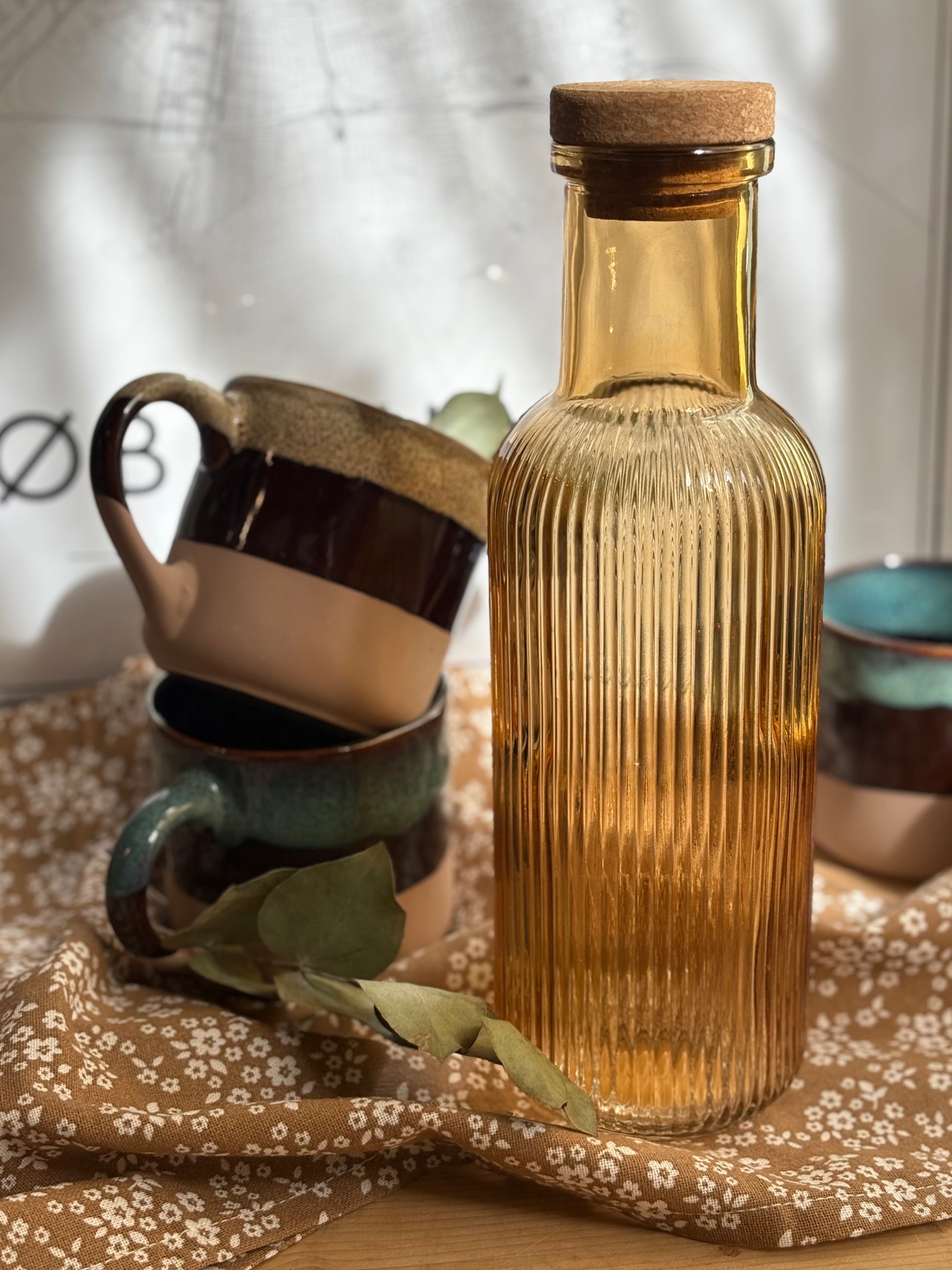 Det Gamle Apothek Flasche mit Korkverschluss, braun