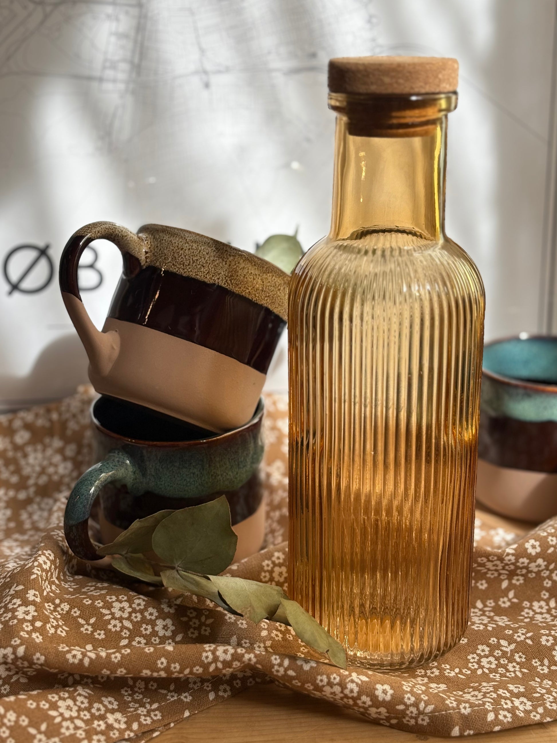 Det Gamle Apothek Flasche mit Korkverschluss, braun