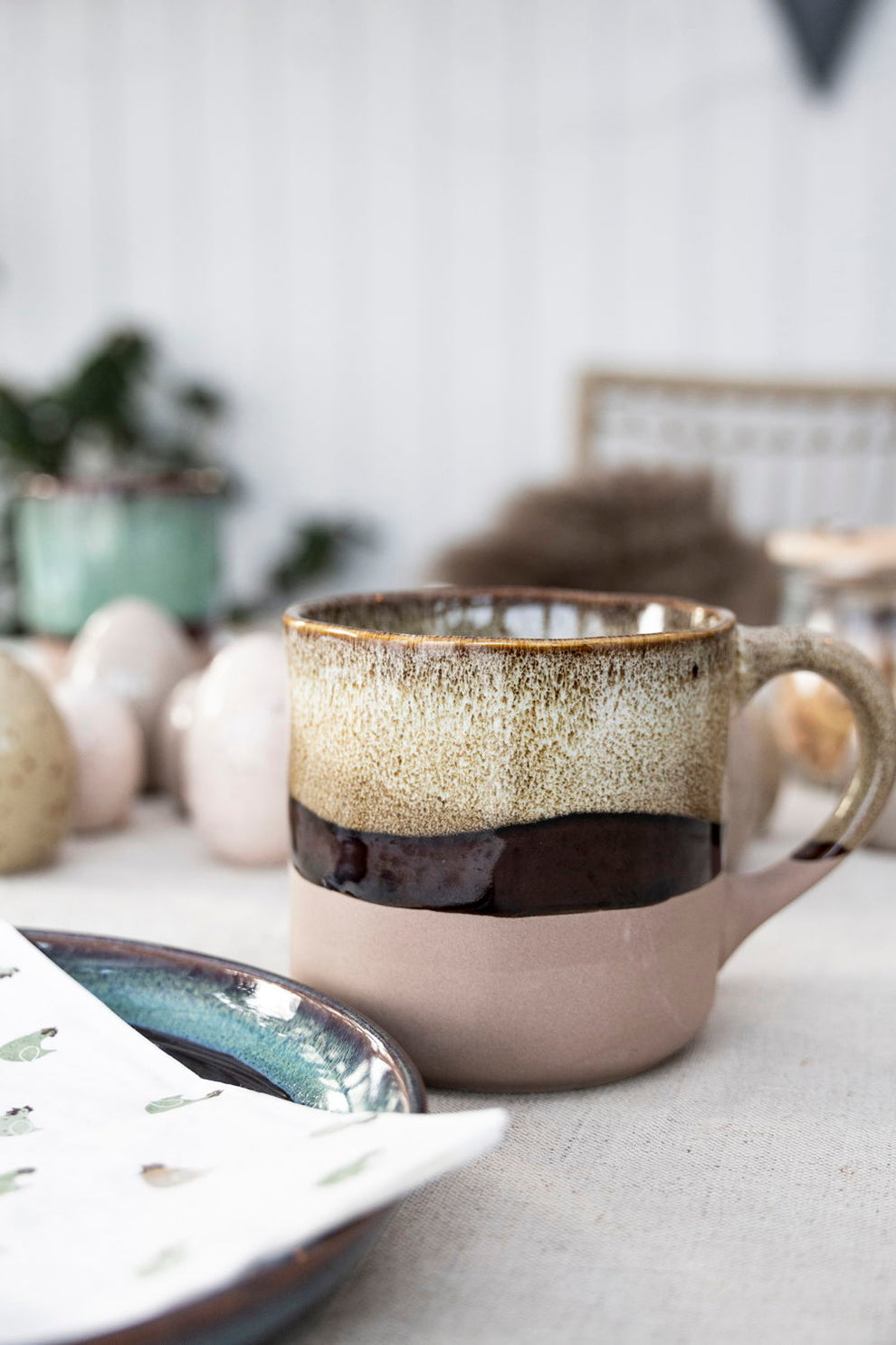 Det Gamle Apothek Tasse braun/rosa