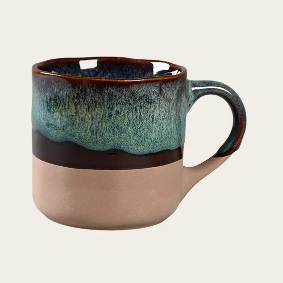 Det Gamle Apothek Tasse türkis/braun