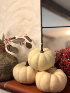 Baby Boo – weiße Zierkürbisse "Herbstkinder" · Ø ca. 10–12 cm