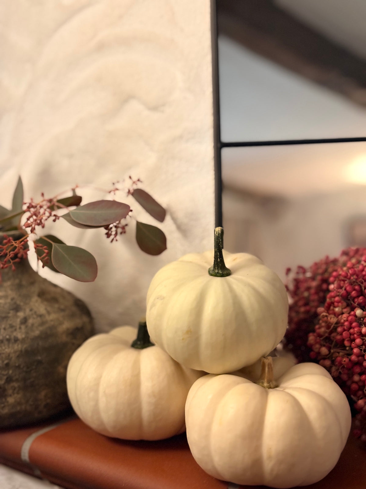 Baby Boo – weiße Zierkürbisse "Herbstkinder" · Ø ca. 10–12 cm