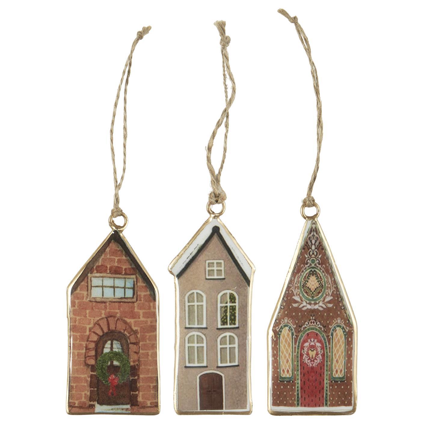 Ib Laursen Haus in 3 verschiedenen Designs, zum hängen mit Juteschnur