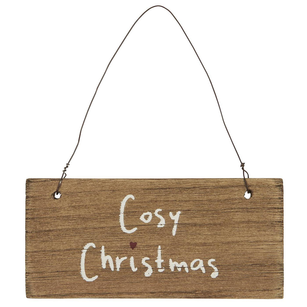 Ib Laursen Holzschild Cosy Christmas – Nostalgische Weihnachtsdeko