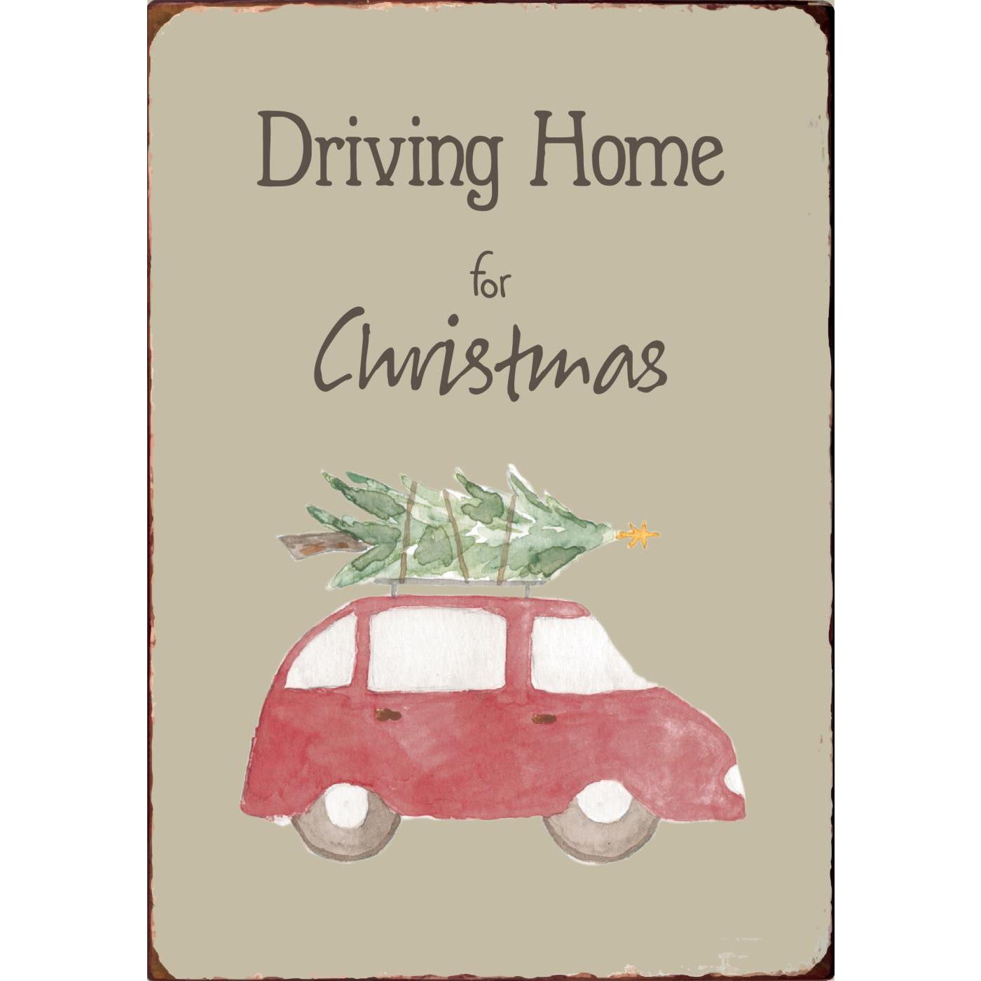 Ib Laursen Metallschild Driving Home for Christmas