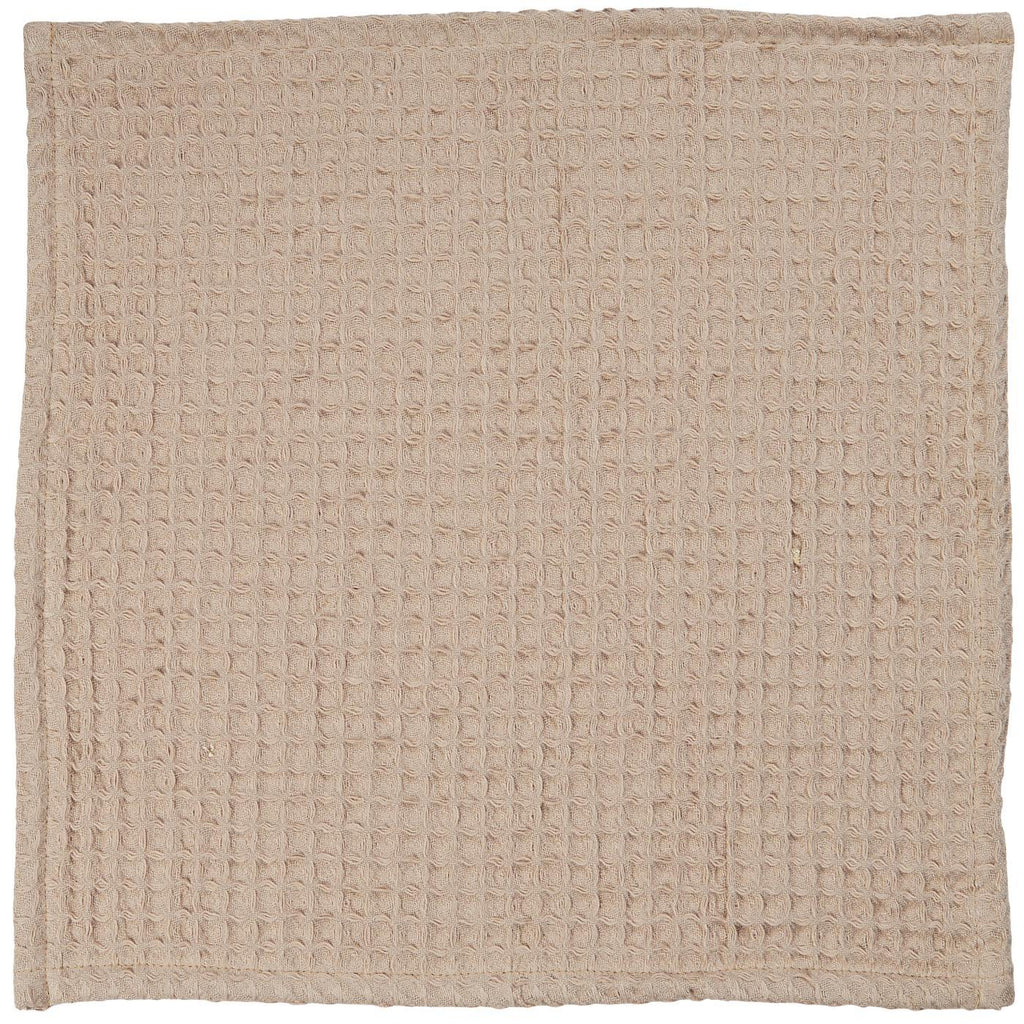 Ib Laursen Waschlappen Liseleje Beige – Baumwolle mit Waffelmuster