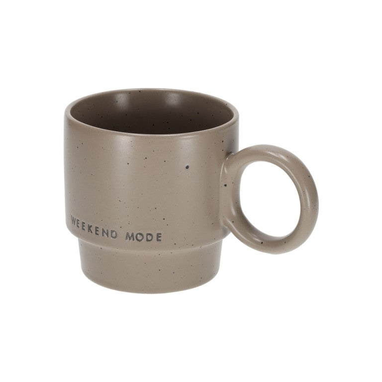 Jens Living große Stapeltasse "weekend mode", braun