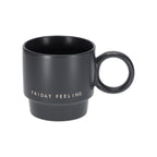 Jens Living große Stapeltasse "friday feeling", schwarz