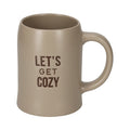 Jens Living Krug / Tasse "lets get cozy" aus Keramik, hellbraun