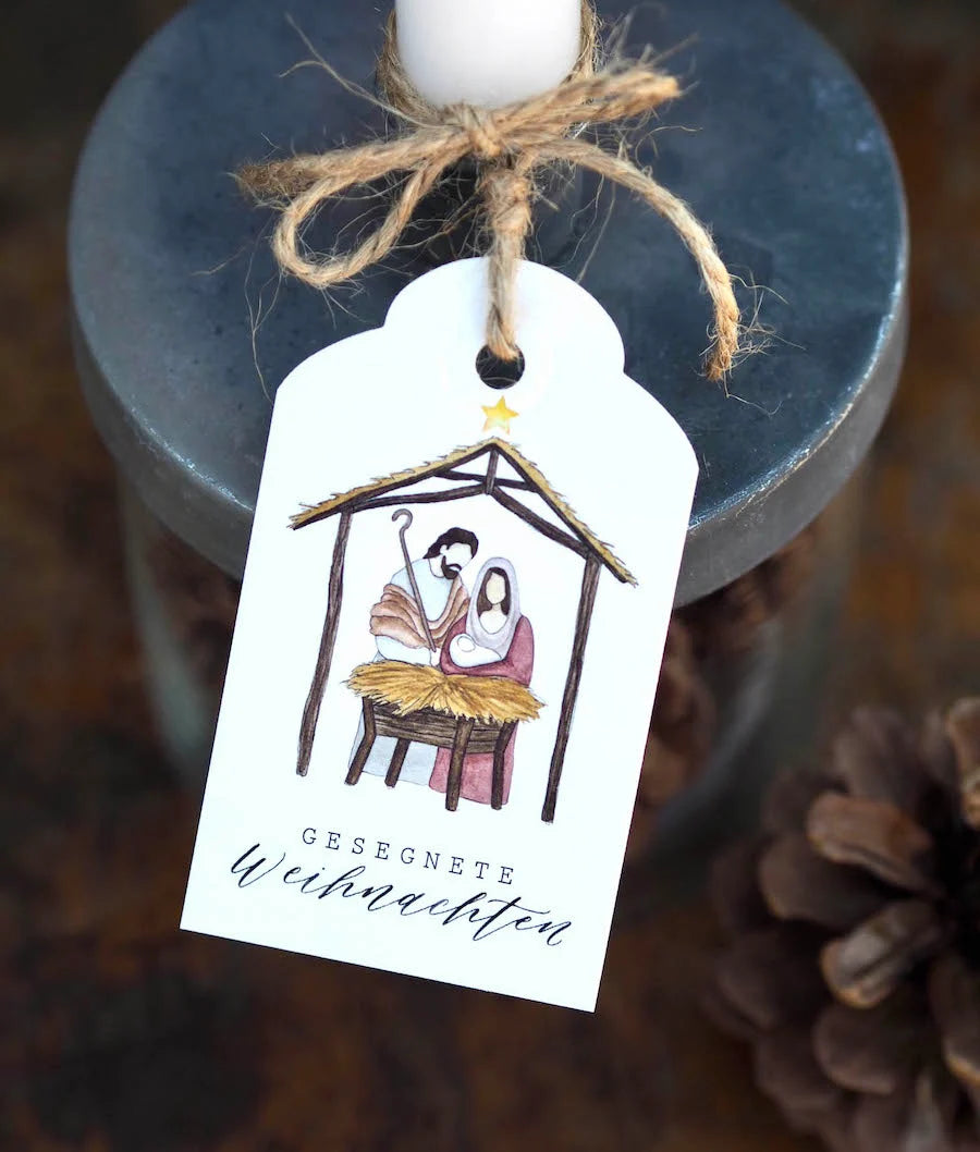 Geschenkanhänger „Krippe“