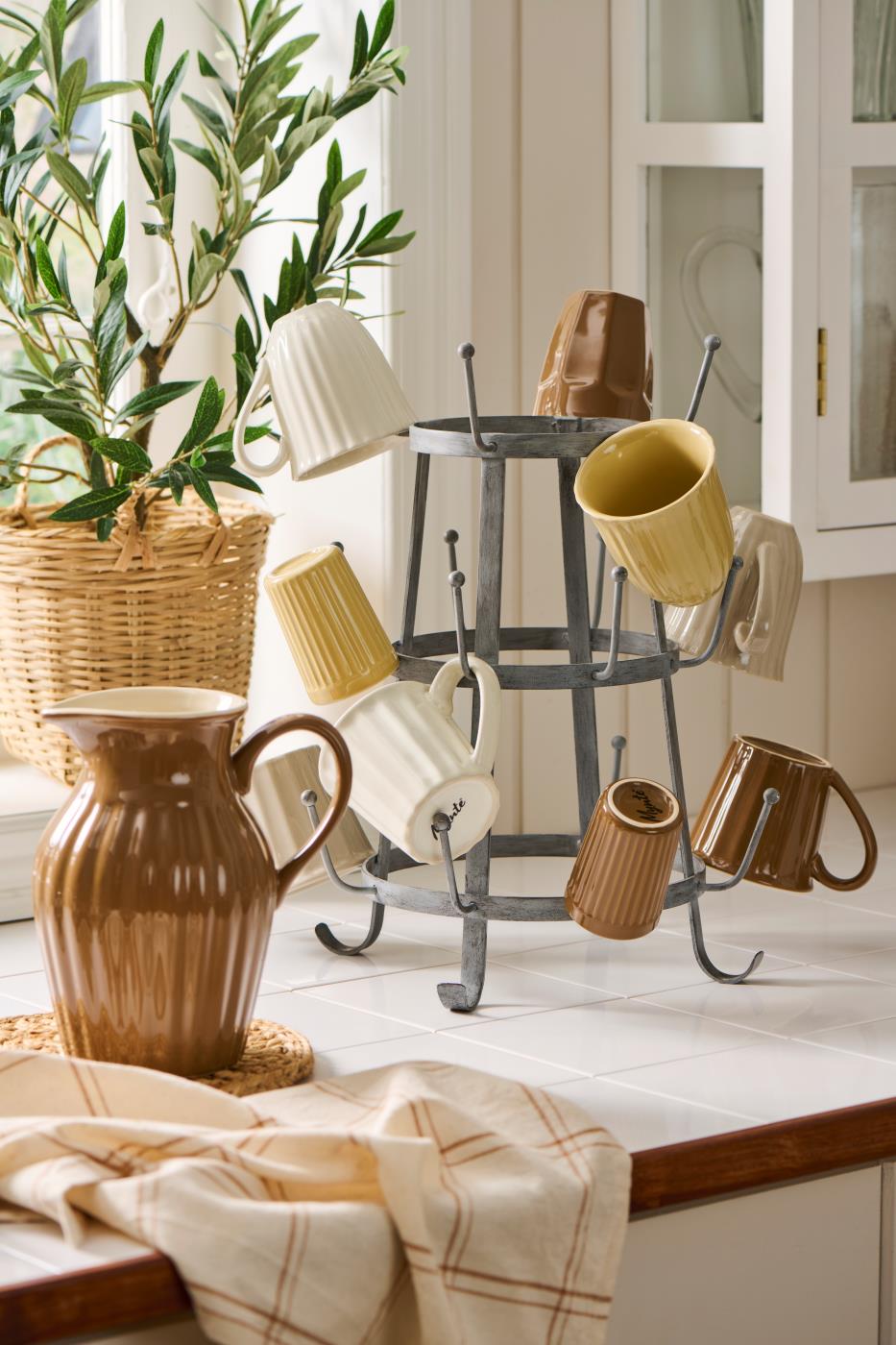 Ib Laursen "Mynte" Becher mit Rillen, Farbe latte