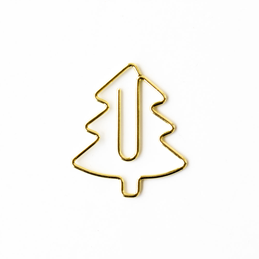 Geschenkklammer Tannenbaum – Gold, klein