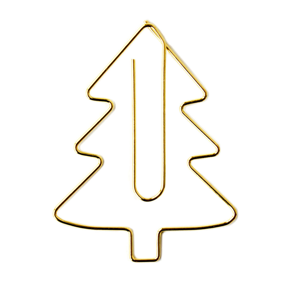 Geschenkklammer Tannenbaum – Gold | Groß