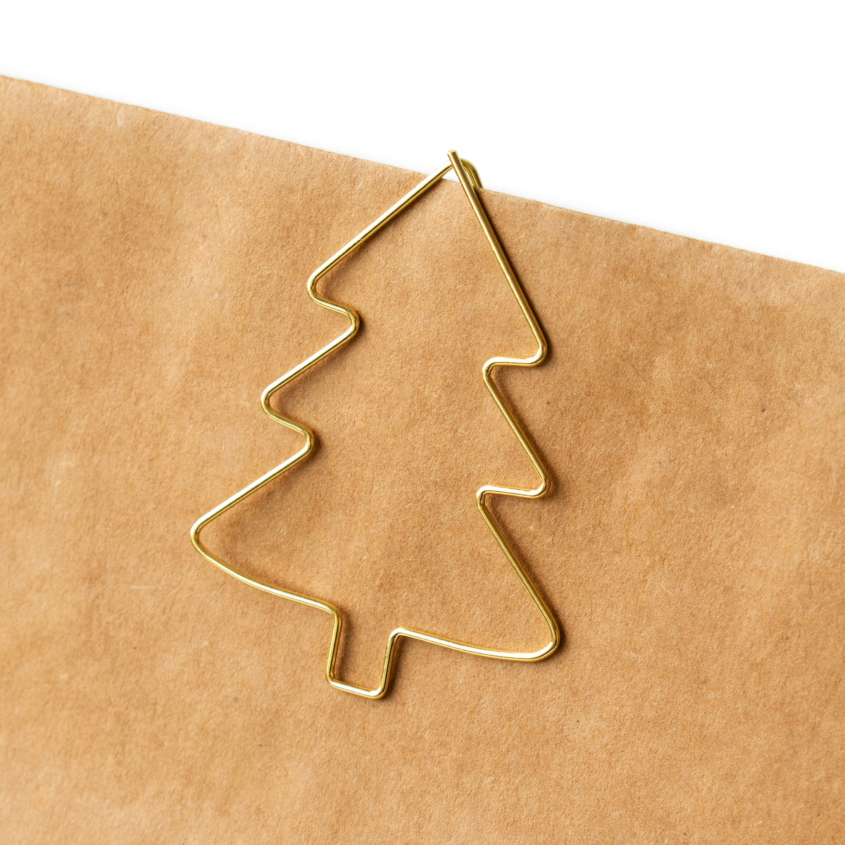Geschenkklammer Tannenbaum – Gold | Groß