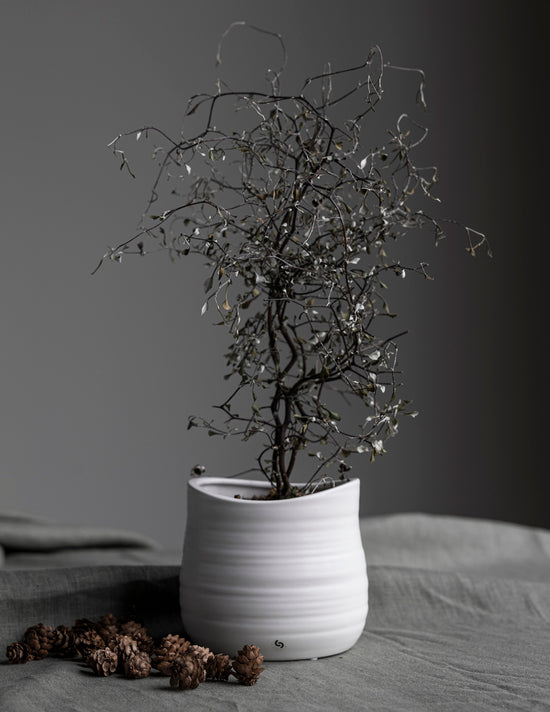 Storefactory Blumentopf Sjötorp - aus Keramik, weiß