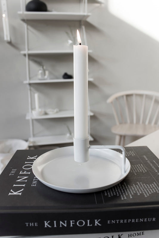 Storefactory Kerzenhalter "Tegelviken" aus Metall, weiß