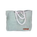 Strömshaga " Ester" Strandtasche Grün/Weiß