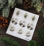 Weihnachtsaufkleber „Tannengrün“