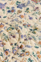 Ib Laursen Quilt / Decke mit lila und braunen Blumen