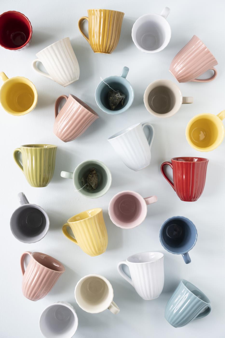 Ib Laursen "Mynte" Becher mit Rillen, Farbe latte