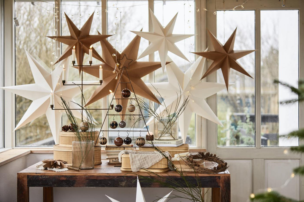 Ib Laursen Stella Papierstern Weiß – 90 cm Weihnachtsstern