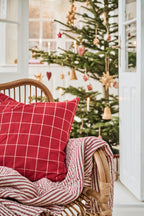Ib Laursen Quilt sand - mit roten Streifen