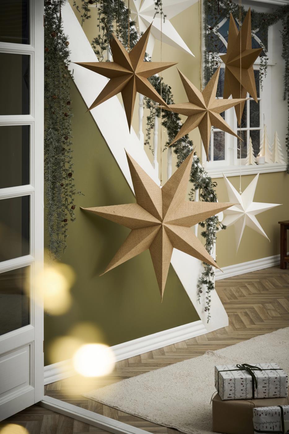 Ib Laursen Stella Papierstern Weiß – 90 cm Weihnachtsstern