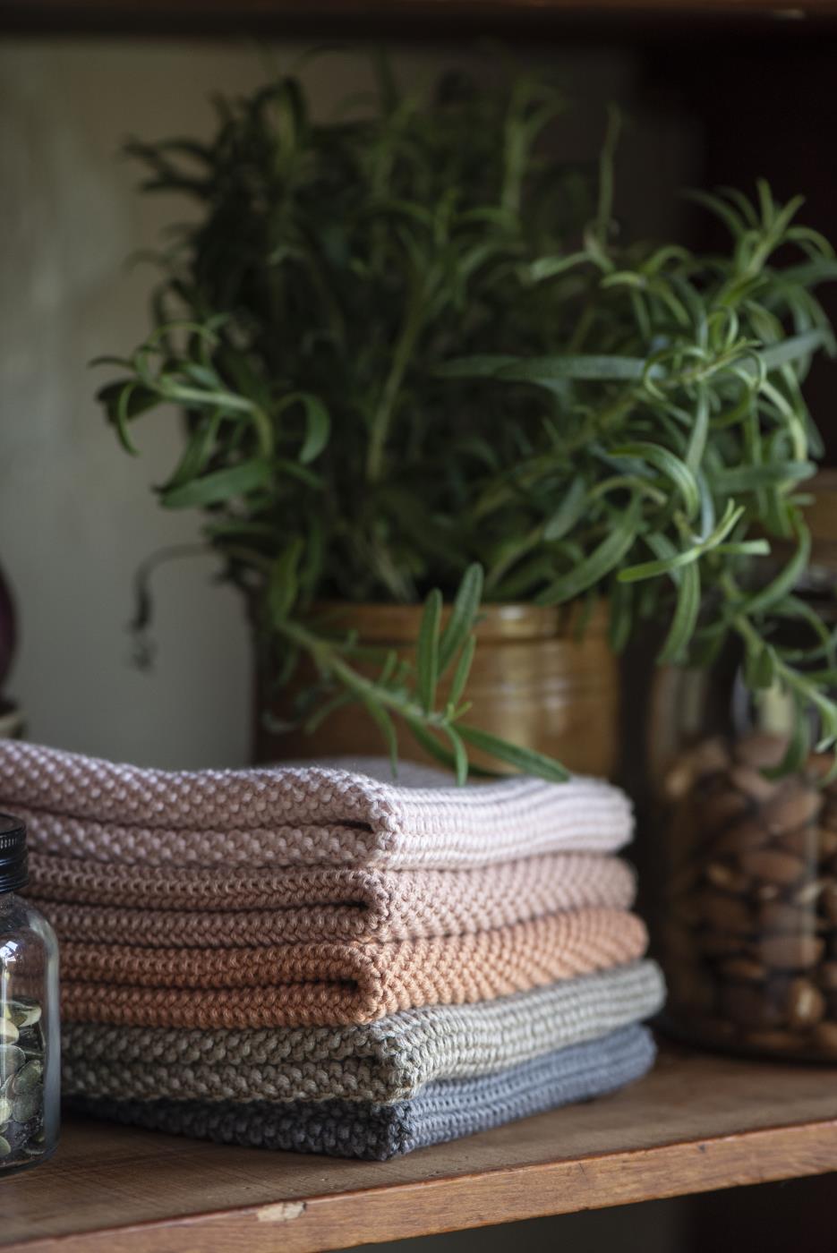 Ib Laursen Mynte Spüllappen moosgrün gestrickt