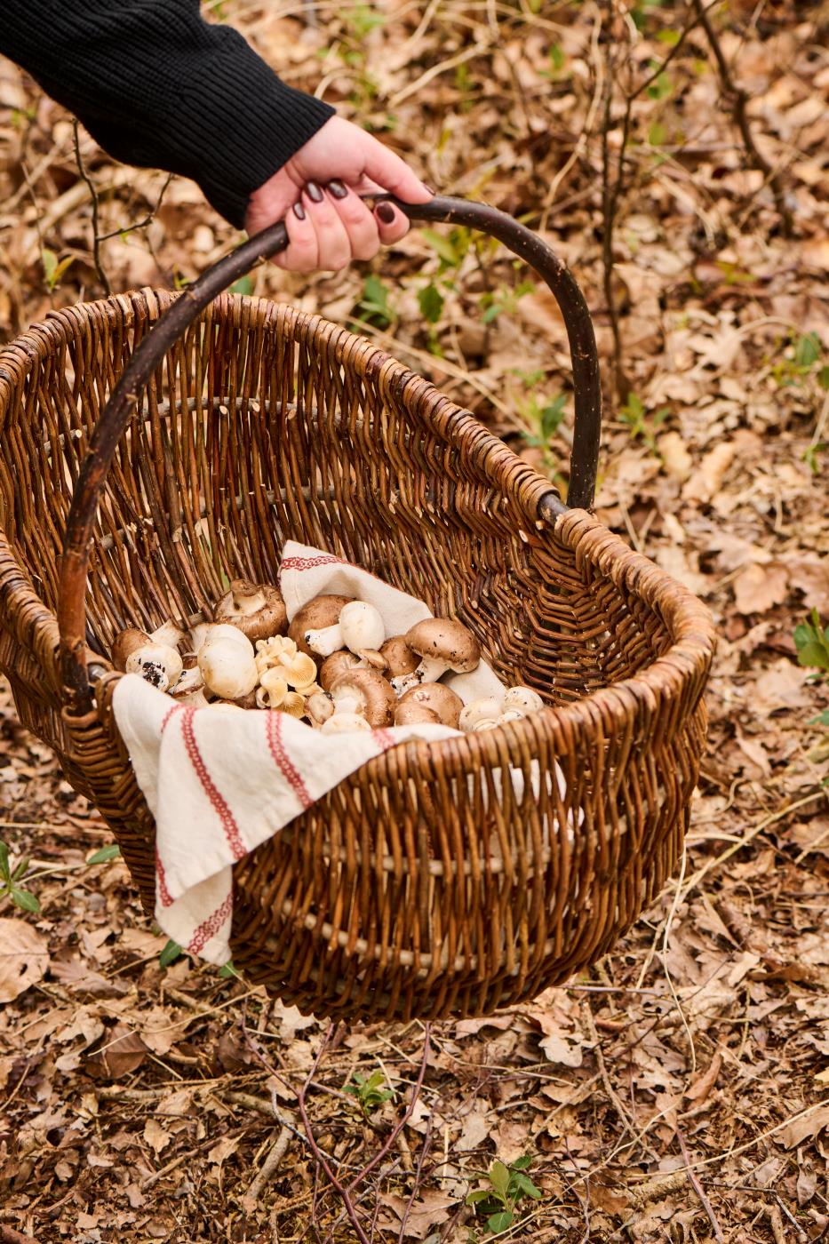 Ib Laursen Ovaler Weidenkorb mit Querhenkel Natur