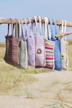 Ib Laursen gehäkelte Tasche braun