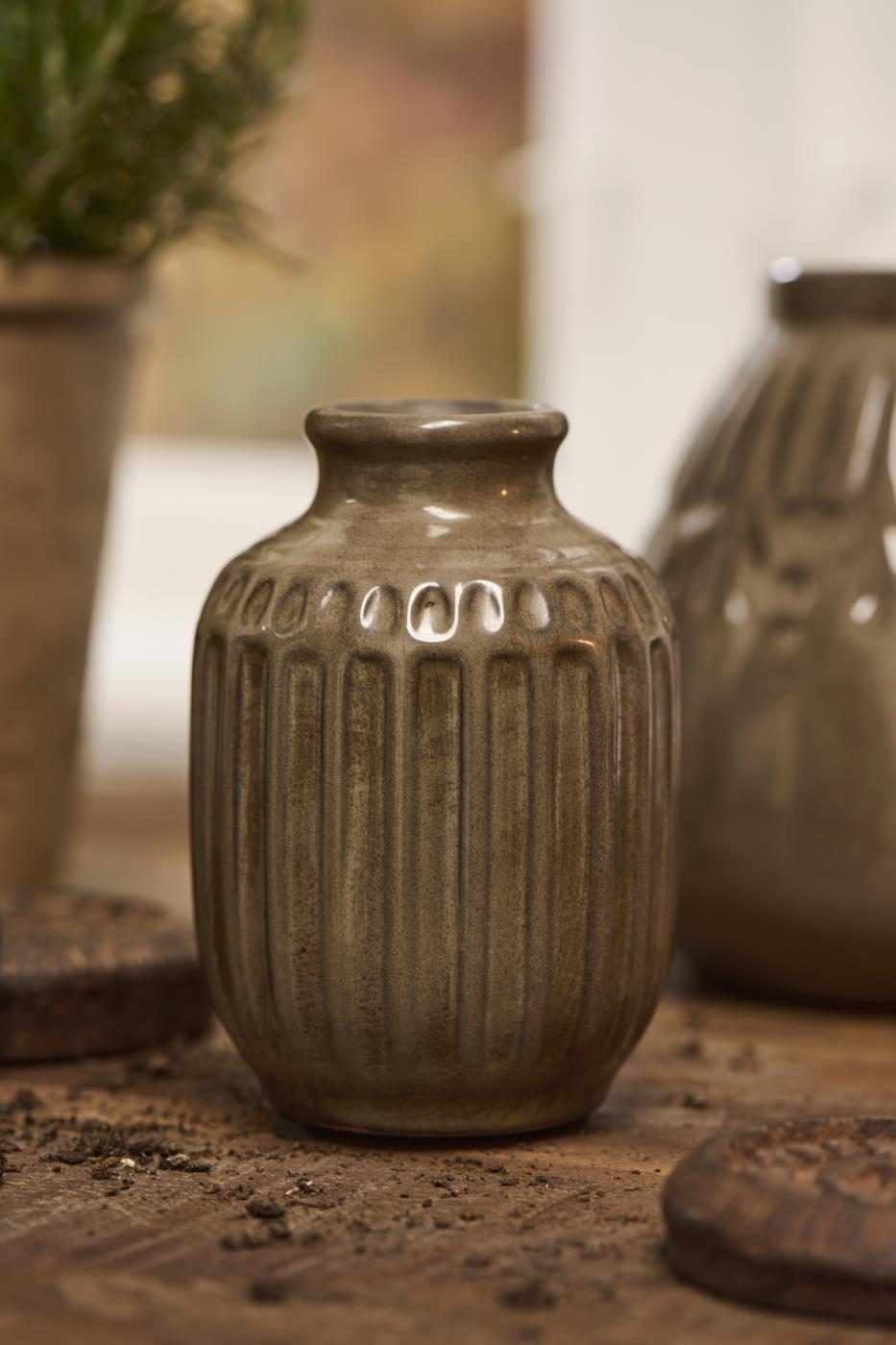 Ib Laursen Vase Lea, unebene Glasur