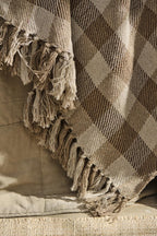 Ib Laursen Plaid natur/beige/braune Karos