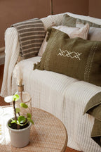 Ib Laursen Kissenbezug Safi olive 60x40cm