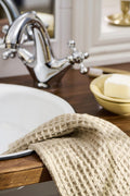Ib Laursen Waschlappen Liseleje Beige – Baumwolle mit Waffelmuster