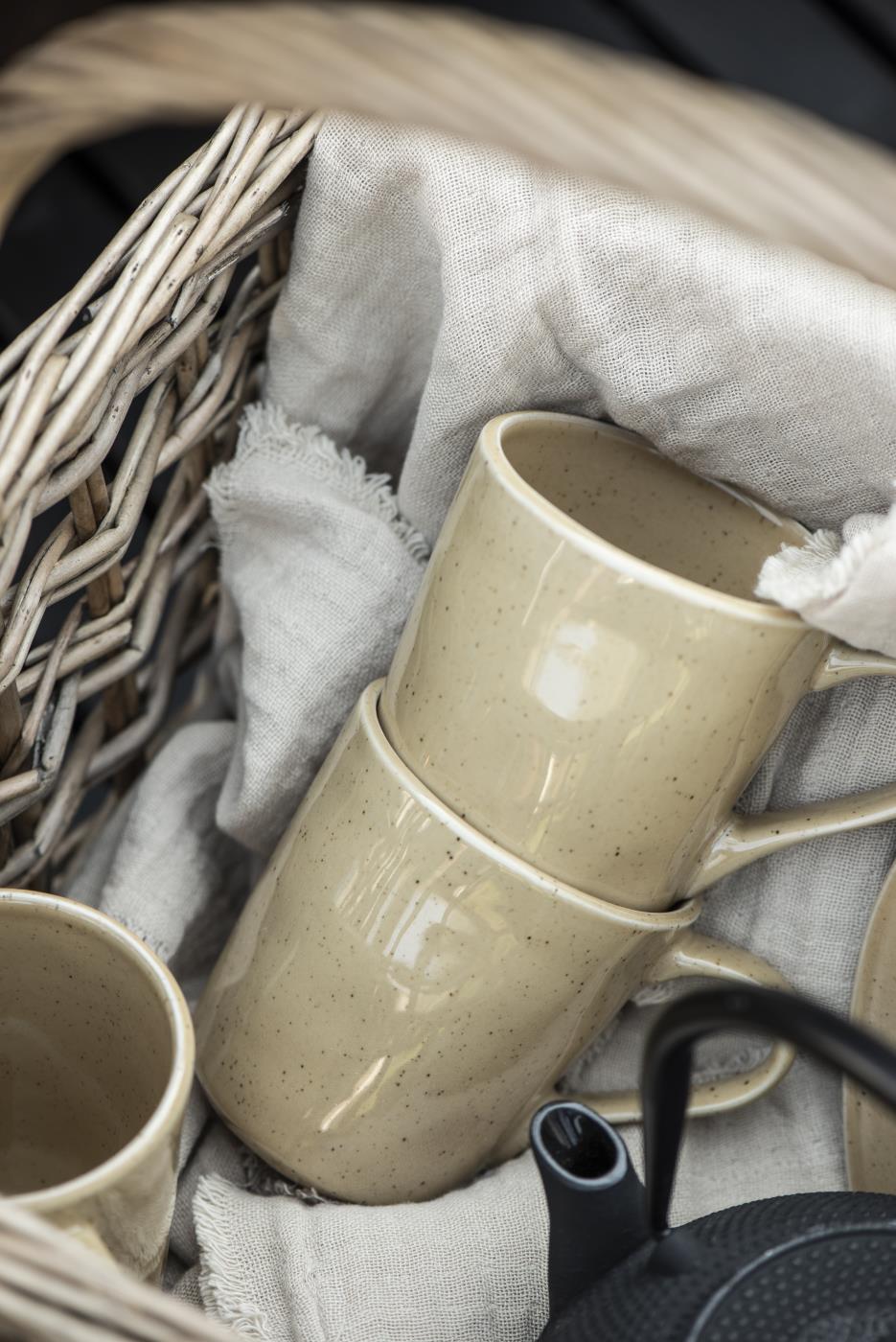 Ib Laursen Stoffserviette doppelt gewebt sand/beige
