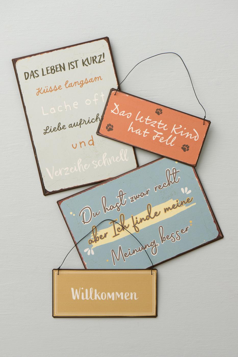 Ib Laursen Metallschild „Willkommen“