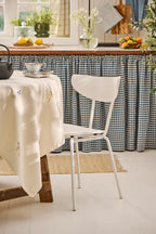 Ib Laursen Tischdecke "Flora" 150x150cm quadratisch m/Margeriten, Kornblumen und Butterblumen butter cream