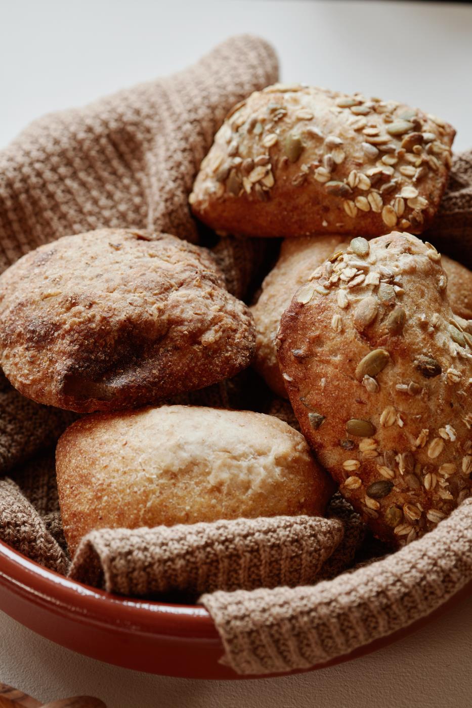 Ib Laursen Handtuch Mynte neu - gestrickt, erdbraun