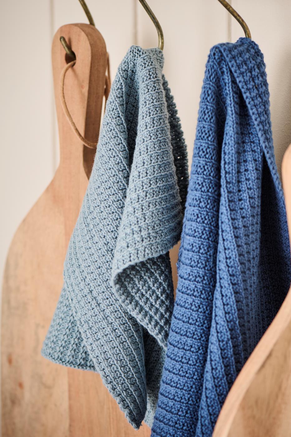 Ib Laursen Spüllappen staubig blau gestrickt