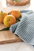 Ib Laursen Handtuch staubig blau gestrickt